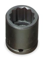 1AM93 Socket, Black, 1/2 Dr, 11/16 In, 12 Pt