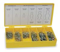 2MVP2 Hairpin Clip Asst, Zinc, 276 Pcs, 9 Sizes