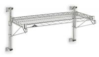 1BEX4 Industrial Wall Shelving, Chrome, 36 In. W