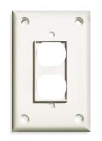 1CFC5 Security Wall Plate, 1 Gang, White, ABS