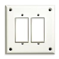 1CFC9 Security Wall Plate, 2 Gang, White, ABS