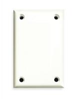 1CFD1 Security Wall Plate, 1 Gang, White, ABS