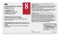 1CJ88 Secondary Label, Black, Red/White, PK 12