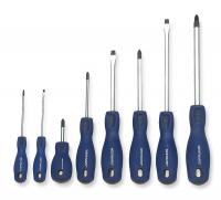 1CLF7 Screwdriver Set, Combo, 3-Sided, 8 PC