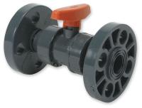 1CME3 CPVC Ball Valve, True Union, Flanged, 1 In