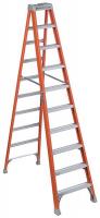 1CMP9 Stepladder, Fiberglass, 10 ft H, 300 lb Cap