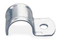 1CWC8 One Hole Clamp, 3/8 In Pipe Sz, Steel