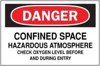 1M440 Danger Sign, 10 x 14In, R and BK/WHT, ENG