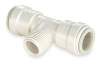 1DAE8 Male Thread Tee, 1/2 In, Polysulfone