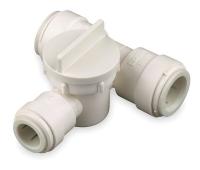 1DAT5 Tee Valve, 1/2 x 3/8 In, Polysulfone
