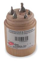 4FUA4 Drill/Countersink Set, 5PC, 60 Deg, Carbide