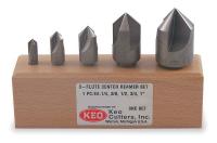 4CKE1 Countersink Set, 5 PC, 1 FL, 90 Deg, Carbide