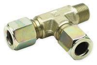 1DDG7 Male Run Tee, Compression Fitting, 1/4 In