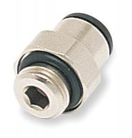 19D042 Male Connector, Tube x BSPP 16mm, 1/2 In