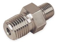 1DGB6 Hex Nipple, Size 1/2 In, Hex Size 7/8
