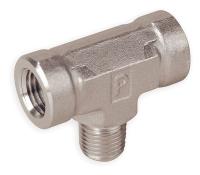 1DGN4 Male Branch Tee, Pipe 3/8 In, Hex 7/8