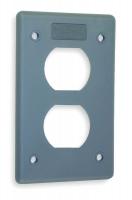 1DJL5 Cover Plate, Duplex, 1 Gang, Gray