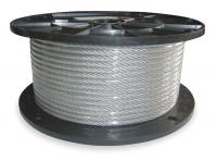 2VJY7 Cable, 3/8 In, L25Ft, WLL2880Lb, 7x19, Steel
