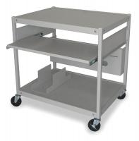 1DNN9 Mobile Computer Cart, Gray Mist