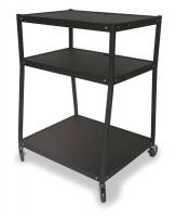 1DNP4 Cart, Wide Body, 3 Shelves, Black