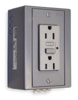 1DNV5 Din Rail Utility Box, 15A, GFCI, Gray