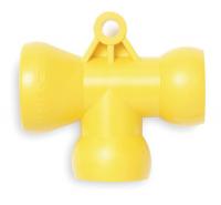 1DXY8 Flex Hose T Fitting, Acid Resistant, Pk 2