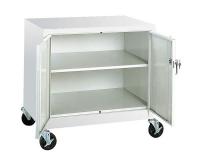 1DZG6 Mobile Storage Cabinet, Welded, Dove Gray