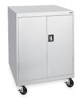 1DZG7 Mobile Storage Cabinet, Welded, Dove Gry