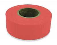 1EC23 Flagging Tape, Red, 300 ft x 1-3/16 In
