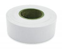 1EC24 Flagging Tape, White, 300 ft x 1-3/16 In