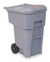 1EC45 Roll Out Container With Lid, 65 G, Gray