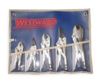 1ECF7 Locking Pliers Set, 5, 6, 7, 9, 10 In, 5 Pc