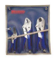 1ECG4 Locking Pliers Set, 6, 10, 10 In, 3 Pc