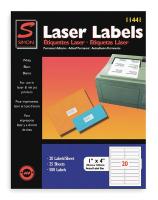 1EFP5 Laser Label, 1x4In, PK 25, White