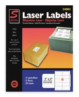 1EFP7 Laser Label, 2x4In, PK 25, White