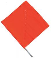 1EKR8 Handheld Warning Flag, Orange, 18x18In