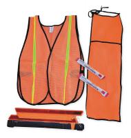 1EKU2 Drivers Safety Kit, w/Vest, Glow Stick