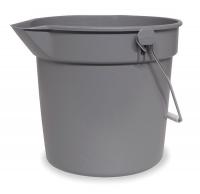 1ELK1 Pail, 14 Qt., Gray, Plastic