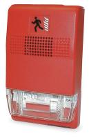 1EYA5 Horn Strobe, Red, 4.5 In Height, 2-3/4 In W