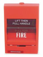 1EYC9 Fire Alarm Pull Station, Red, H 5 3/16 In