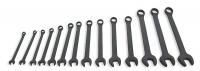 1EYD4 Combo Wrench Set, Black, 7-20mm, 14 Pc