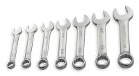 1EYD5 Combo Wrench Set, Short, 15, 3/8-3/4in, 7Pc