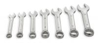 1EYD6 Combo Wrench Set, Short, 10-19mm, 7 Pc