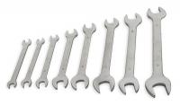 1EYD8 Open End Wrench Set, 15 Deg, 6-22mm, 8 Pc