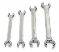 1EYF2 Flare Nut Wrench Set, 6 Pt, 3/8-7/8 in, 4Pc