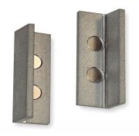 1EYT4 Magnetic Vise Jaw Cap, 3 In, Aluminum, PK 2