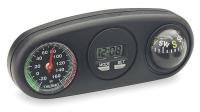 1EYU1 Clock/Compass/Thermometer, Indicator, Blk
