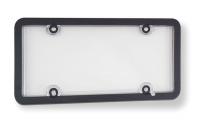 1EZA5 License Plate Cover, Clear/Black, Polymer