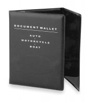 1EZC8 Tri-Fold Document Wallet, Black