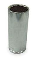 1EZV7 Socket, 1/4 In Dr, 12 Point, 8mm, 2 In L